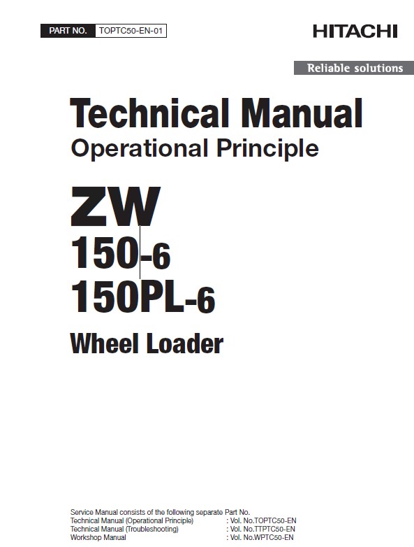 WELTダミーロード CT-150 【取扱説明書付】 Hitachi Wheel Loader ZW150(PL)-6 OP Technical Manual PDF
